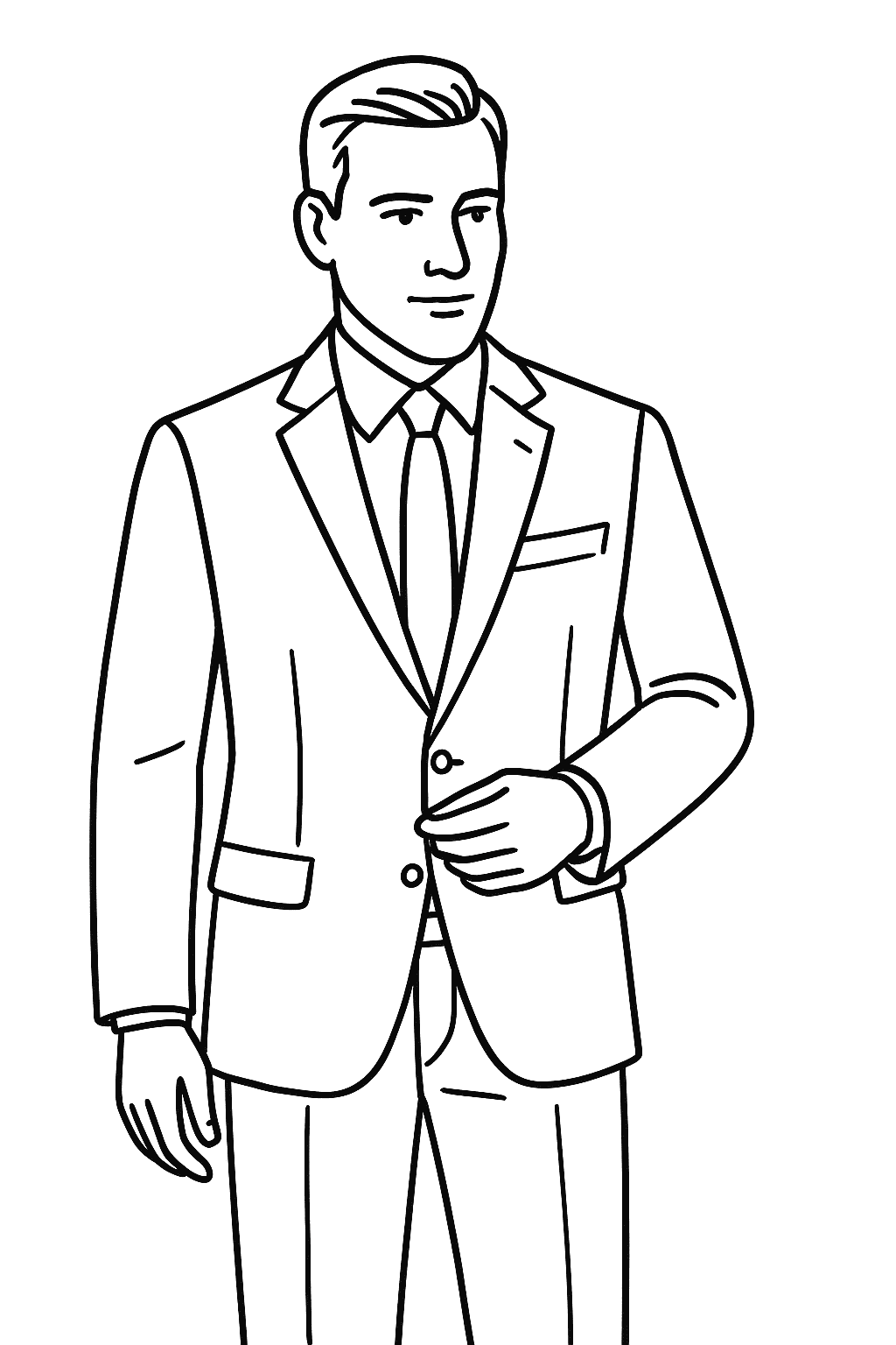 Illustratioin of a pastor wearing a suit.